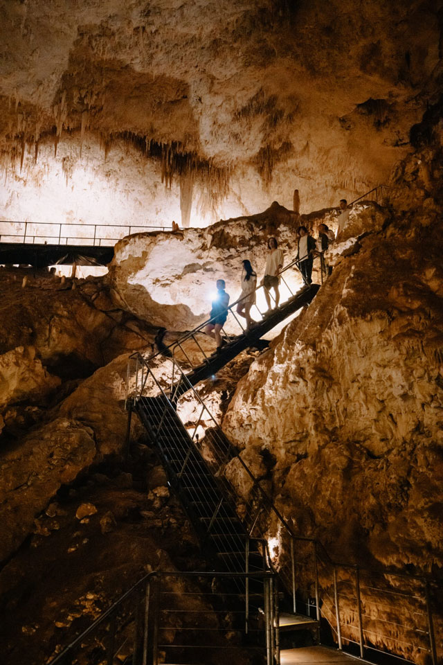 Inside Mammoth Cave panoramic view